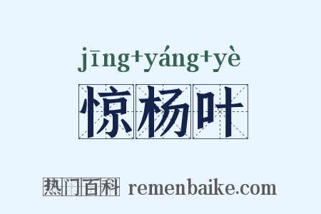 惊杨叶是什么意思的图片